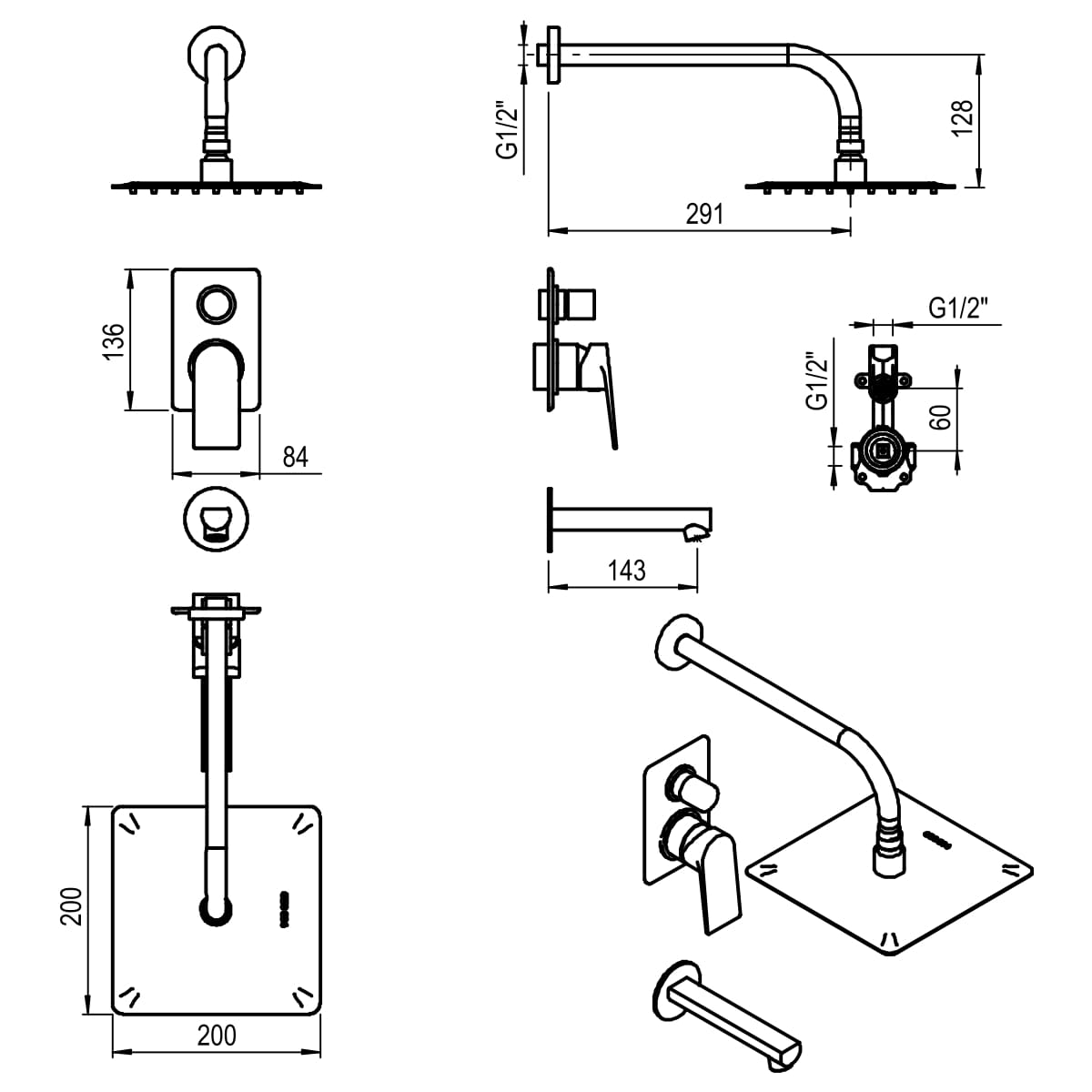 GRIFERIA MONOCOMANDO DUCHA CON TRANSFERENCIA EMBUTIDA RAPTOR CROMO – 10 AÑOS DE GARANTÍA [9403CRCR]