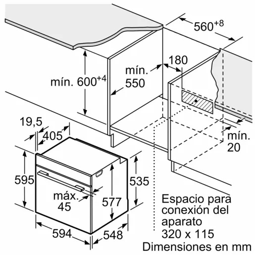 HORNO ELECTRICO EMPOTRABLE 4D PROFESIONAL MULTIFUNCION 60CM -INOXIDABLE- BOSCH [HBG635NS1]