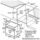 HORNO ELECTRICO EMPOTRABLE 4D PROFESIONAL MULTIFUNCION 60CM -INOXIDABLE- BOSCH [HBG635NS1]