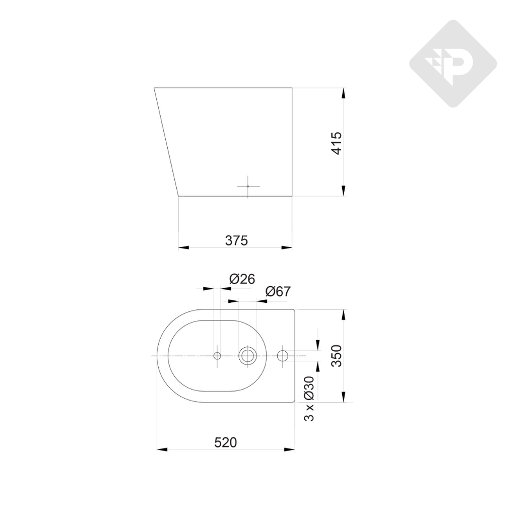 BIDET 1 AGUJERO PIAZZA PADOVA