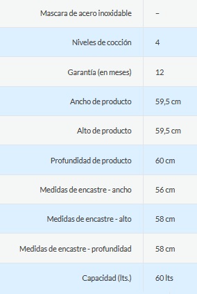 HORNO ELÉCTRICO 60 LTS -  EMPOTRABLE - CON GRIL, TIMER,  SPIEDO,  FUNCIONES Y TRIPLE CRISTAL - 60X60CM - NEGRO- ORMAY [HE-60D3]