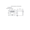 HORNO ELÉCTRICO 60LTS HEV16  - EMPOTRAR - CON LUZ, GRILL Y TERMOSTATO - 60CMX60CM - ESPEJADO - DOMEC [52951]