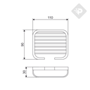 ACCESORIO JABONERA REJILLA CROMO PIAZZA [C5015]