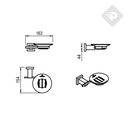 ACCESORIO JABONERA GEOMETRY BLANCO -  HIDROMET [2821BLBL]