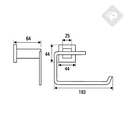 ACCESORIO TOALLERO ARGOLLA GEOMETRY CROMO -  HIDROMET [02843CRCR]