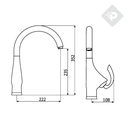 GRIFERÍA COCINA MONOCOMANDO SWAN BLANCO - HIDROMET - 10 AÑOS DE GARANTÍA [4350BLBL]