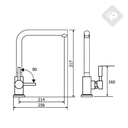 GRIFERÍA COCINA MONOCOMANDO DISCOVERY PICO RECTO BLANCO - HIDROMET - 10 AÑOS DE GARANTÍA [910BLBL]