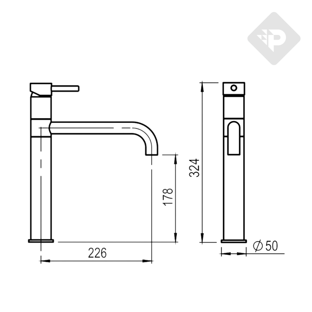 GRIFERÍA COCINA MONOCOMANDO VECTOR CROMO - HIDROMET - 10 AÑOS DE GARANTÍA [42170CRCR]