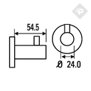 ACCESORIO PERCHA DYNAMIC CROMO -  HIDROMET [08552CRCR]