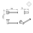 ACCESORIO PORTA ROLLO DYNAMIC BLANCO -  HIDROMET [8561BLBL]