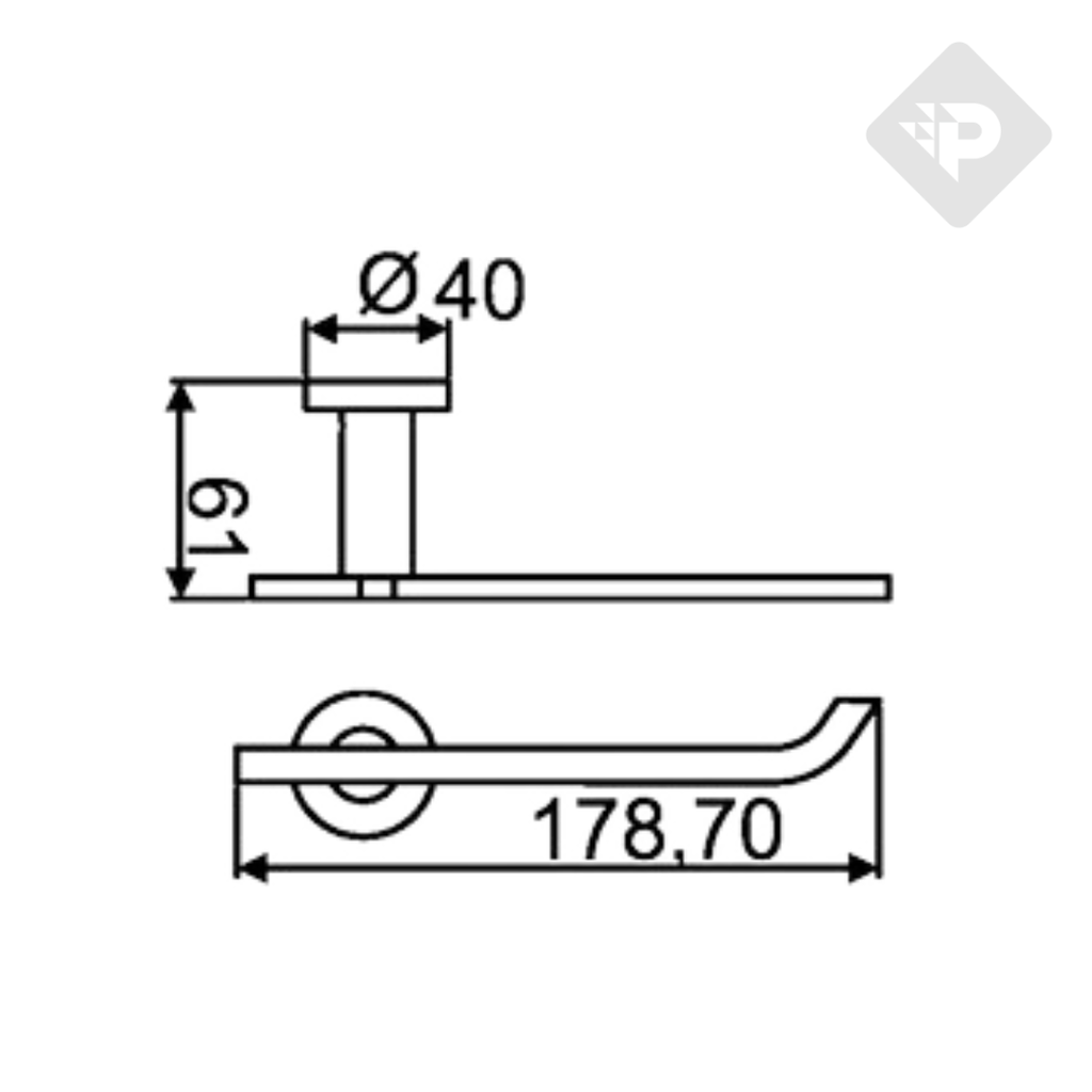 ACCESORIO PORTA ROLLO LOOK CROMO -  HIDROMET [03161CRCR]