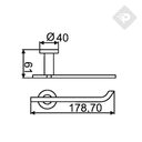 ACCESORIO PORTA ROLLO LOOK CROMO -  HIDROMET [03161CRCR]