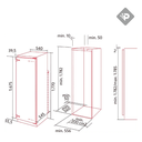FREEZER NOFROST 203lts PANELABLE DE 60 CM - EFICIENCIA B - NODOR [ICE-TNF-177BI]