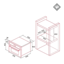 HORNO ELECTRICO MULTIFUNCION 40lts NEGRO DE 45cm - NODOR [MO4800DB]