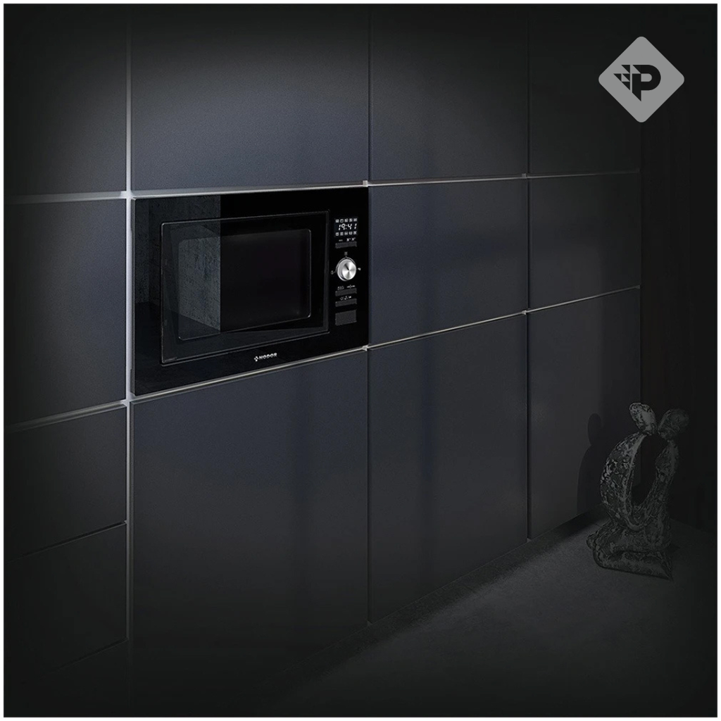 MICROONDAS EMPOTRABLE CON GRILL 25lts NEGRO - NODOR [MW25DGDB]