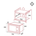 MICROONDAS EMPOTRABLE CON GRILL 25lts NEGRO - NODOR [MW25DGDB]