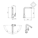 GRIFERIA MONOCOMANDO COCINA JOCKEY HIDROMET - PICO RECTO - WHITE - 10 AÑOS DE GARANTIA