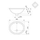 BACHA BAJO MESADA B120 REDONDA PIAZZA - LAVATORIO BAÑO