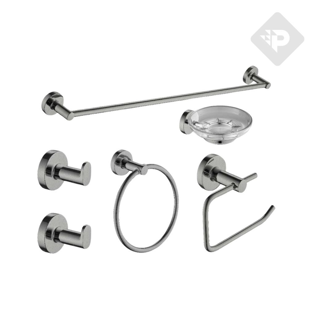 ACCESORIOS SET SENSUS 6 PIEZAS ACABADO ACERO INOXIDABLE - PIAZZA [73229S]