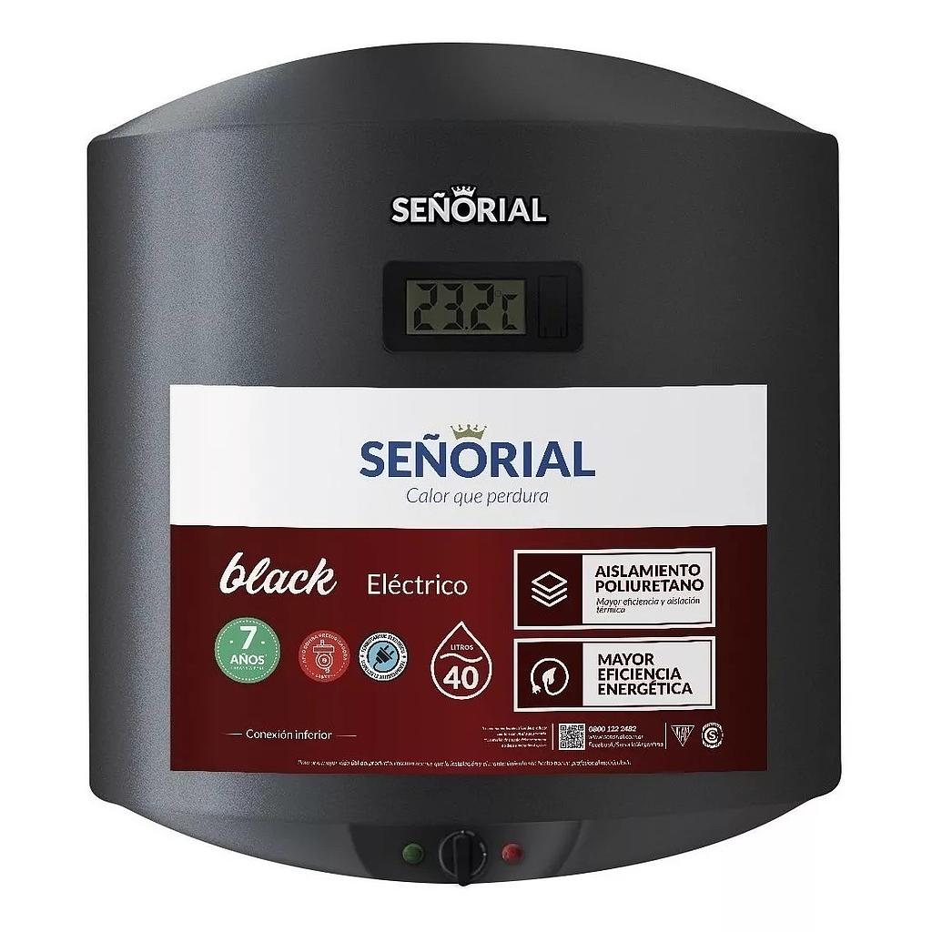 TERMOTANQUE ELÉCTRICO BLACK 40l 220v PARA COLGAR CONEXIÓN INFERIOR - SEÑORIAL [TSBE-40]