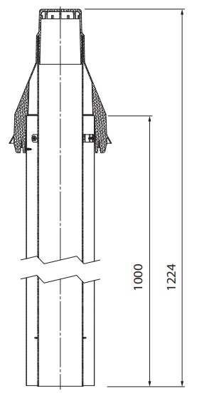 TERMINAL VERTICAL PARA VENTILACIÓN Ø150 OPTIMA CONDENS - PEISA [10001557]