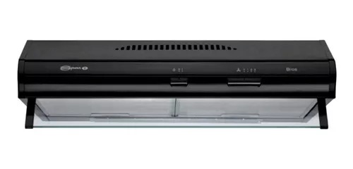 PURIFICADOR BIOS 60CM - 1 MOTOR - 3 VELOCIDADES - ABSORCIÓN 280M3/H - NEGRO - SPAR [3761-B00]