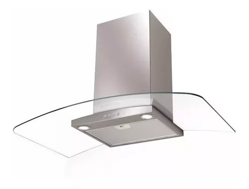 CAMPANA DE PARED RAY 90CM - 3 VELOCIDADES - TURBINA DOBLE - ACERO Y VIDRIO - SPAR - [6306-710]