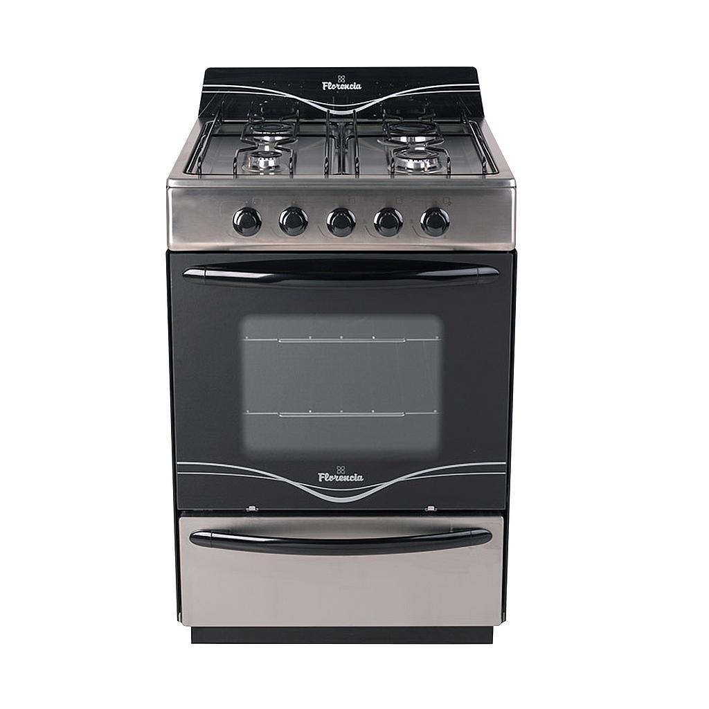 COCINA MULTIGAS 65LT 4 HORNALLAS CON ENCENDIDO ELECTRICO - ACERO INOXIDABLE - FLORENCIA [FLOR5518F]
