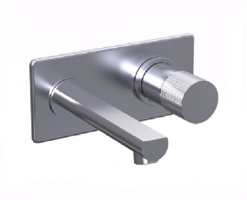 GRIFERÍA LAVATORIO DE PARED MONOCOMANDO TEXTURE CROMO - HIDROMET - 10 AÑOS DE GARANTÍA [9880CRCR]