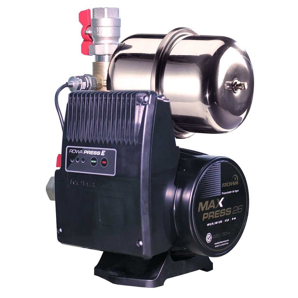 BOMBA PRESURIZADORA MAX PRESS 26E MONOFASICA - 3 PLANTAS - 5 BAÑOS - ROWA [0005-0595]