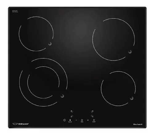 ANAFE VITROCERAMICO ELECTRICO VITRO COOK 4 220V - 4 HORNALLAS - NEGRO - ORMAY [VITRO COOK 4]