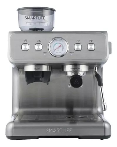 CAFETERA EXPRESSO CON MOLINILLO Y ESPUMADOR  - SMARTLIFE [SL-ECG5020]