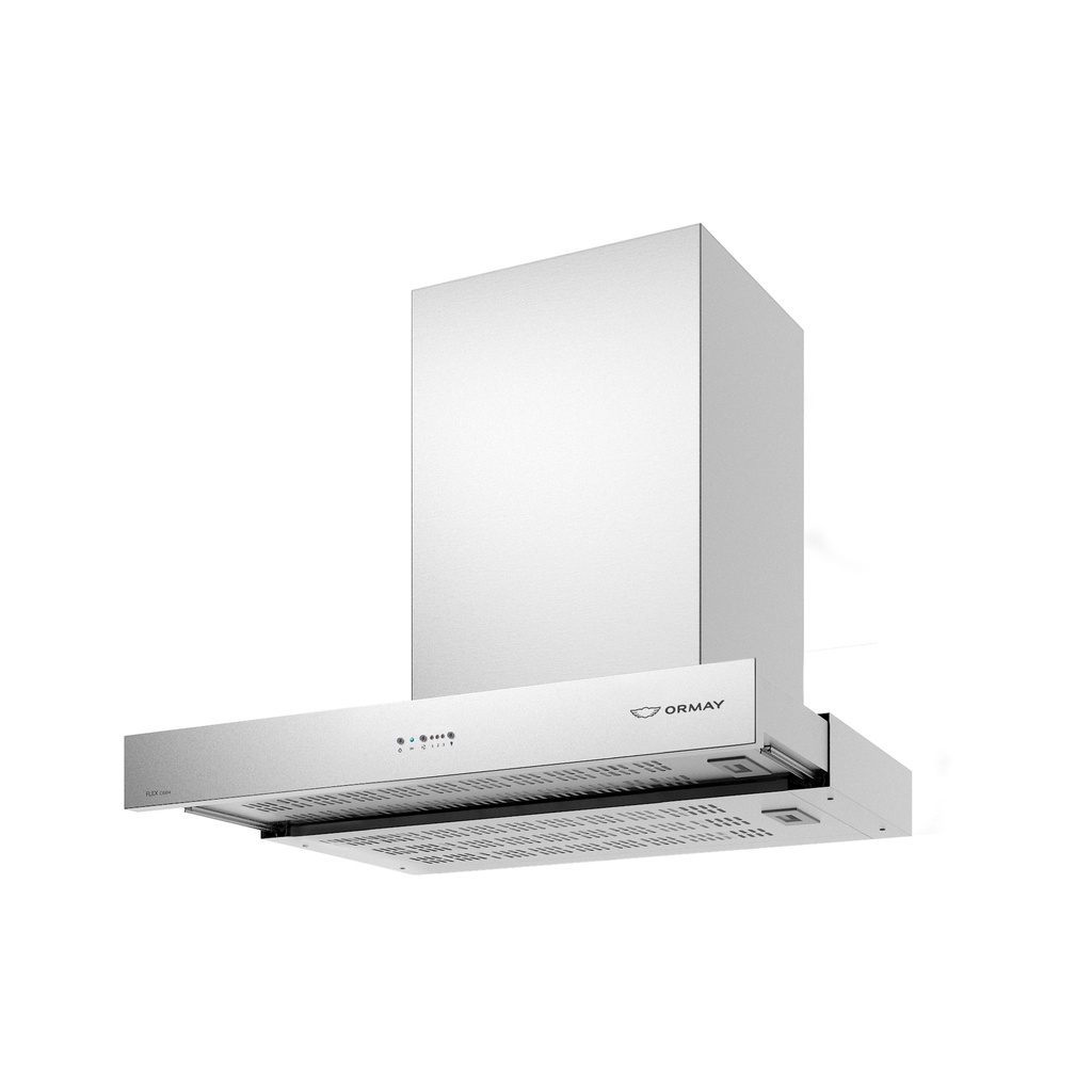 CAMPANA DE PARED EXTENSIBLE 60CM - LUZ LED - 3 VELOCIDADES  - ACERO INOXIDABLE -  ORMAY [FLEX C604 - EXTENSIBLE]