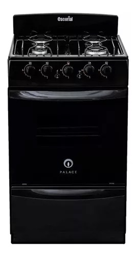 COCINA A GAS NATURAL PLACE - 4 HORNALLAS 50 CM NEGRO - ESCORIAL [PAL51NN]