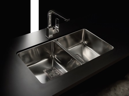 PILETA DOBLE QUADRA Q76 CR - ACERO 304 - JOHNSON [Q 76 CR]