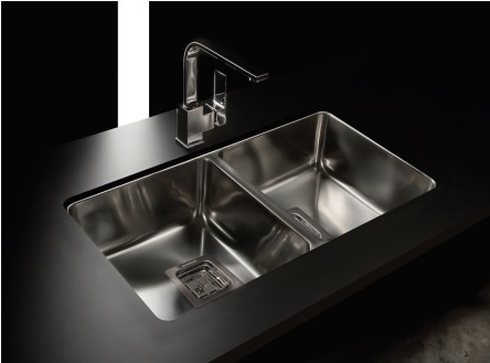 PILETA DOBLE QUADRA Q76 A - ACERO 304 - JOHNSON [Q 76 A]