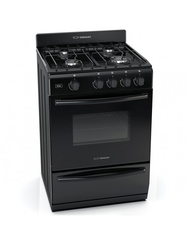 COCINA VITA MULTIGAS 4 HORNALLAS CON REJILLAS DIVIDIDAS  - EFICIENCIA ENERGÉNITCA A+ - NEGRO - ORMAY 