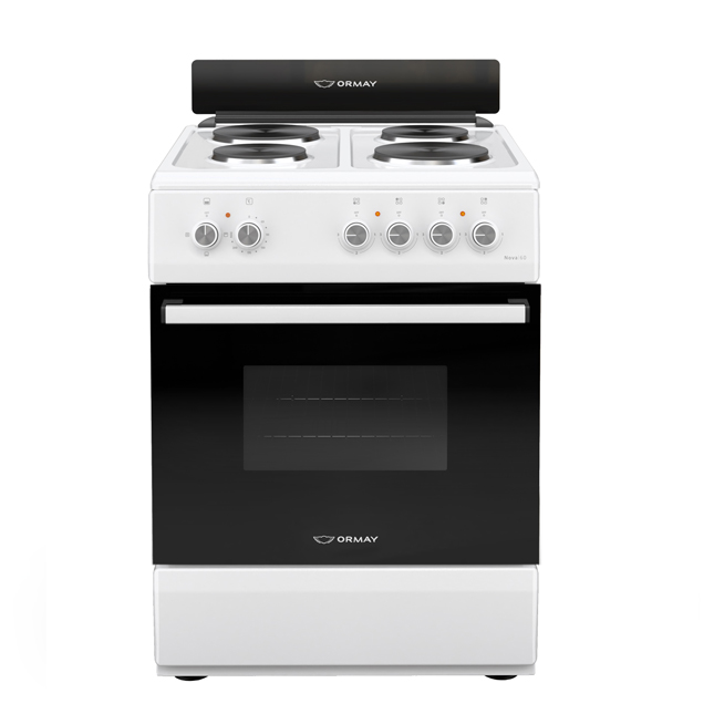 COCINA ELÉCTRICA 4 HORNALLAS - DOBLE VIDRIO EN PUERTA - EFICIENCIA ENERGÉNITCA A - BLANCA - ORMAY [NOVA 50]