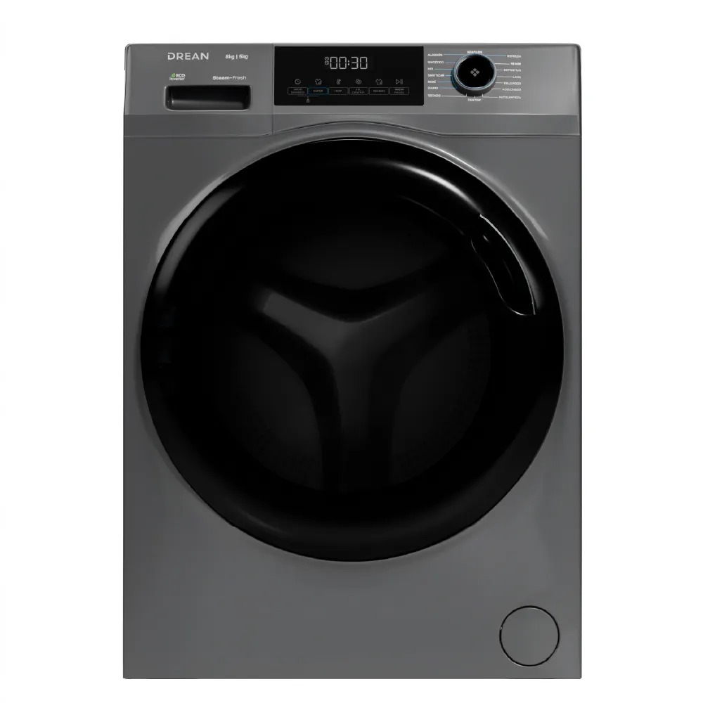 LAVASECARROPAS INVERTER 8 KG LAVADO - 5KG SECADO GRIS - DREAN [LSCDR0805SG0]