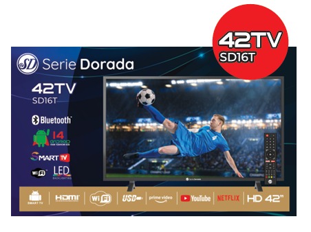 TELEVISOR SMART 42" - SERIE DORADA [SD16T]
