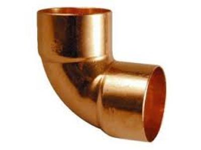 CURVA DE COBRE 90º Ø 1/4" - PARA SOLDAR