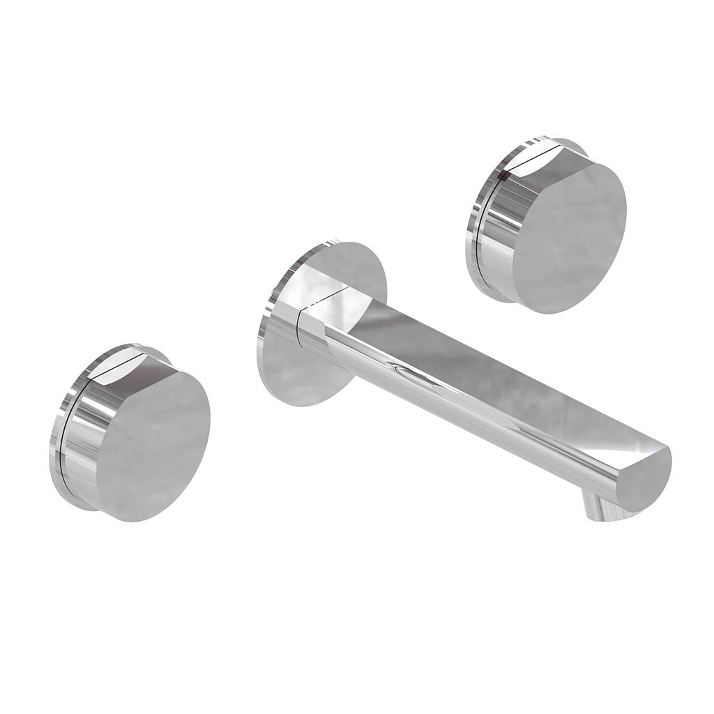 GRIFERÍA LAVATORIO DE PARED BICOMANDO LUXURY CROMO - HIDROMET - 10 AÑOS DE GARANTÍA [15090CRCR]