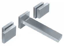 GRIFERÍA LAVATORIO DE PARED BICOMANDO BLOCK PLANE CROMO - HIDROMET - 10 AÑOS DE GARANTÍA [34090CRCR]