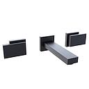 GRIFERÍA LAVATORIO DE PARED BICOMANDO BLOCK PLANE NEGRO - HIDROMET - 10 AÑOS DE GARANTÍA [34090NEGR]