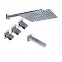 GRIFERÍA DUCHA BICOMANDO CON TRANSFERENCIA BLOCK UP CROMO - HIDROMET - 10 AÑOS DE GARANTÍA [34003CRCR]