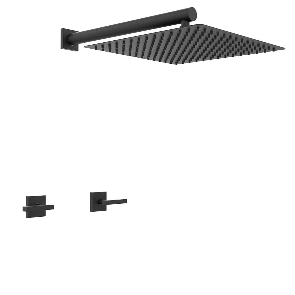 GRIFERÍA DUCHA BICOMANDO SIN TRANSFERENCIA BLOCK LEVER NEGRO - HIDROMET - 10 AÑOS DE GARANTÍA [03409NEGR]