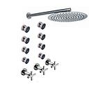 GRIFERÍA DUCHA 2 VIAS BICOMANDO CON TRANSFERENCIA ESCOCESA FLAT CRUZ CROMO - HIDROMET - 10 AÑOS DE GARANTÍA [84157CRCR]