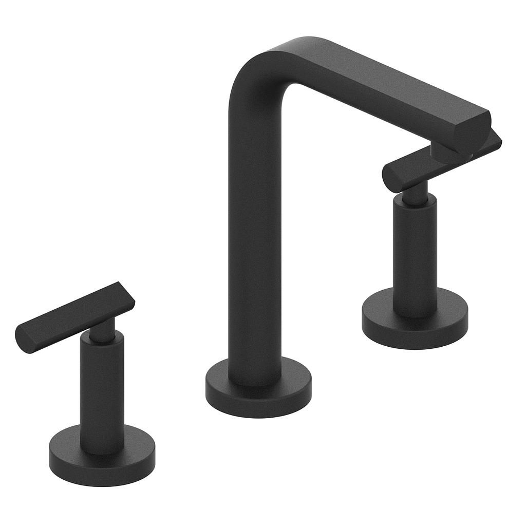 GRIFERÍA LAVATORIO BICOMANDO FLAT LEVER NEGRO - HIDROMET - 10 AÑOS DE GARANTÍA [84106NEGR]