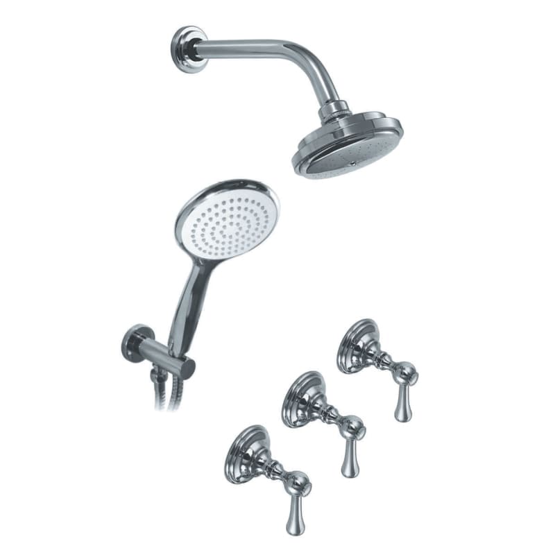 GRIFERÍA DUCHA 2 VIAS BICOMANDO CON TRANSFERENCIA Y DUCHADOR BEVERLY LEVER CROMO - HIDROMET - 10 AÑOS DE GARANTÍA [00453CRCR]