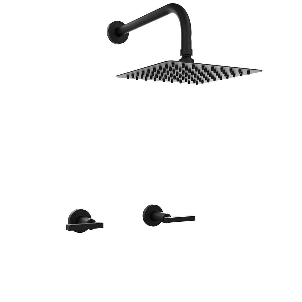 GRIFERÍA DUCHA BICOMANDO SIN TRANSFERENCIA LOOK LEVER NEGRO - HIDROMET - 10 AÑOS DE GARANTÍA [31109NEGR]